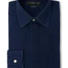 Favourbrook Rinse Indigo Rockwell Cotton Pleated Pintuck Dress Shirt- Shirts