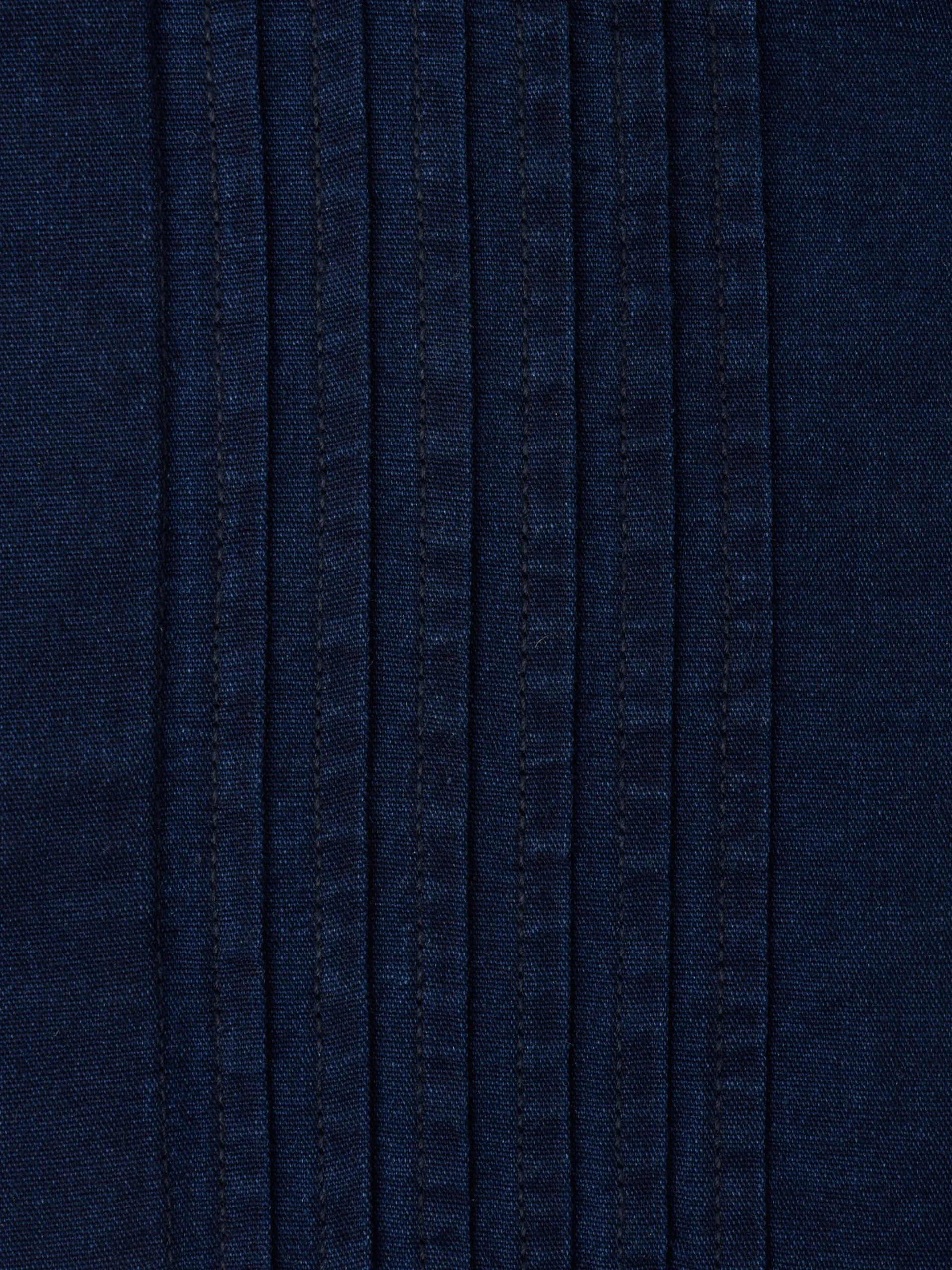 Favourbrook Rinse Indigo Rockwell Cotton Pleated Pintuck Dress Shirt- Shirts