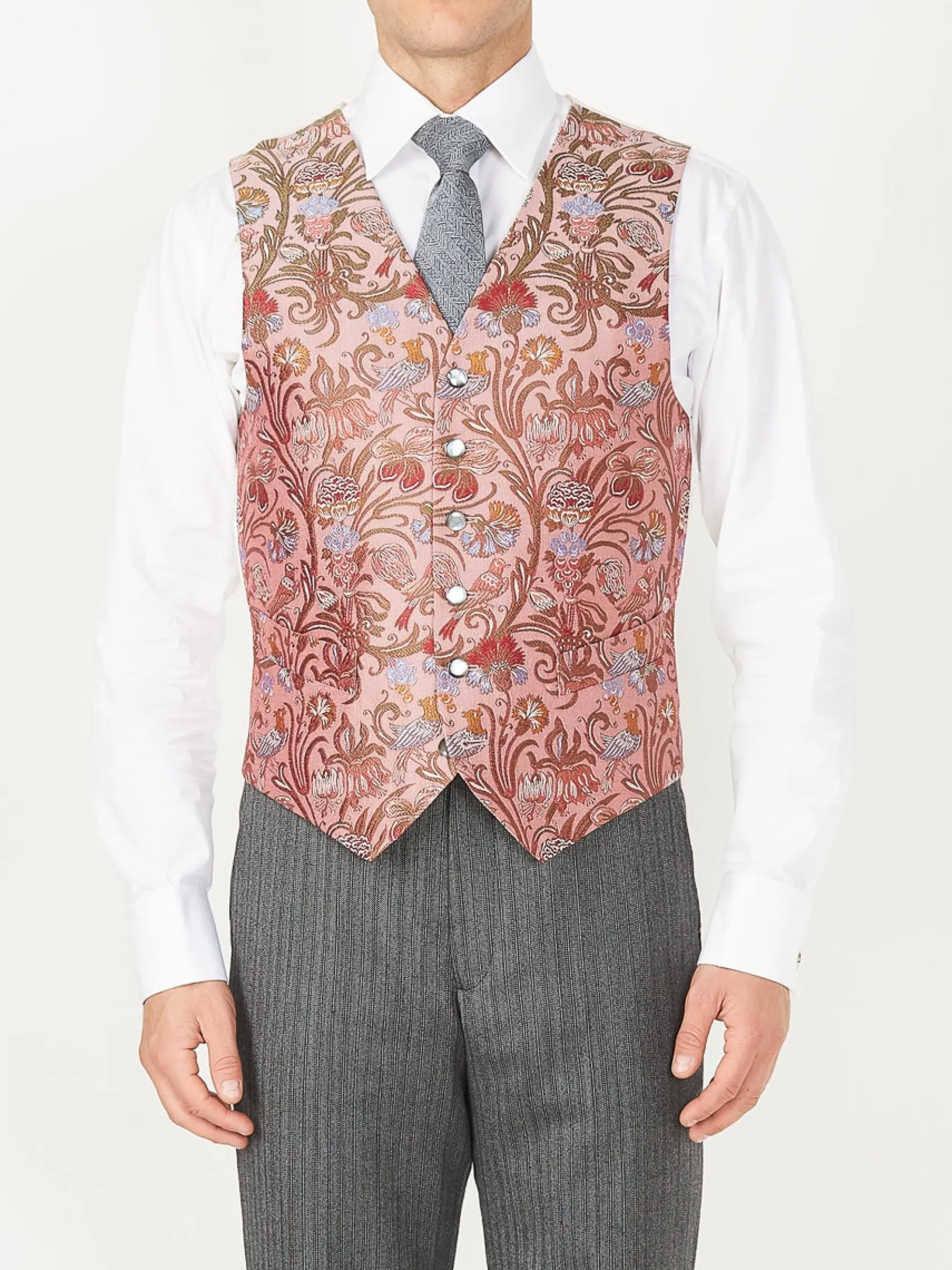 Favourbrook Rose Davenport Silk Single Breasted 6 Button Waistcoat- Groomswear | Waistcoats
