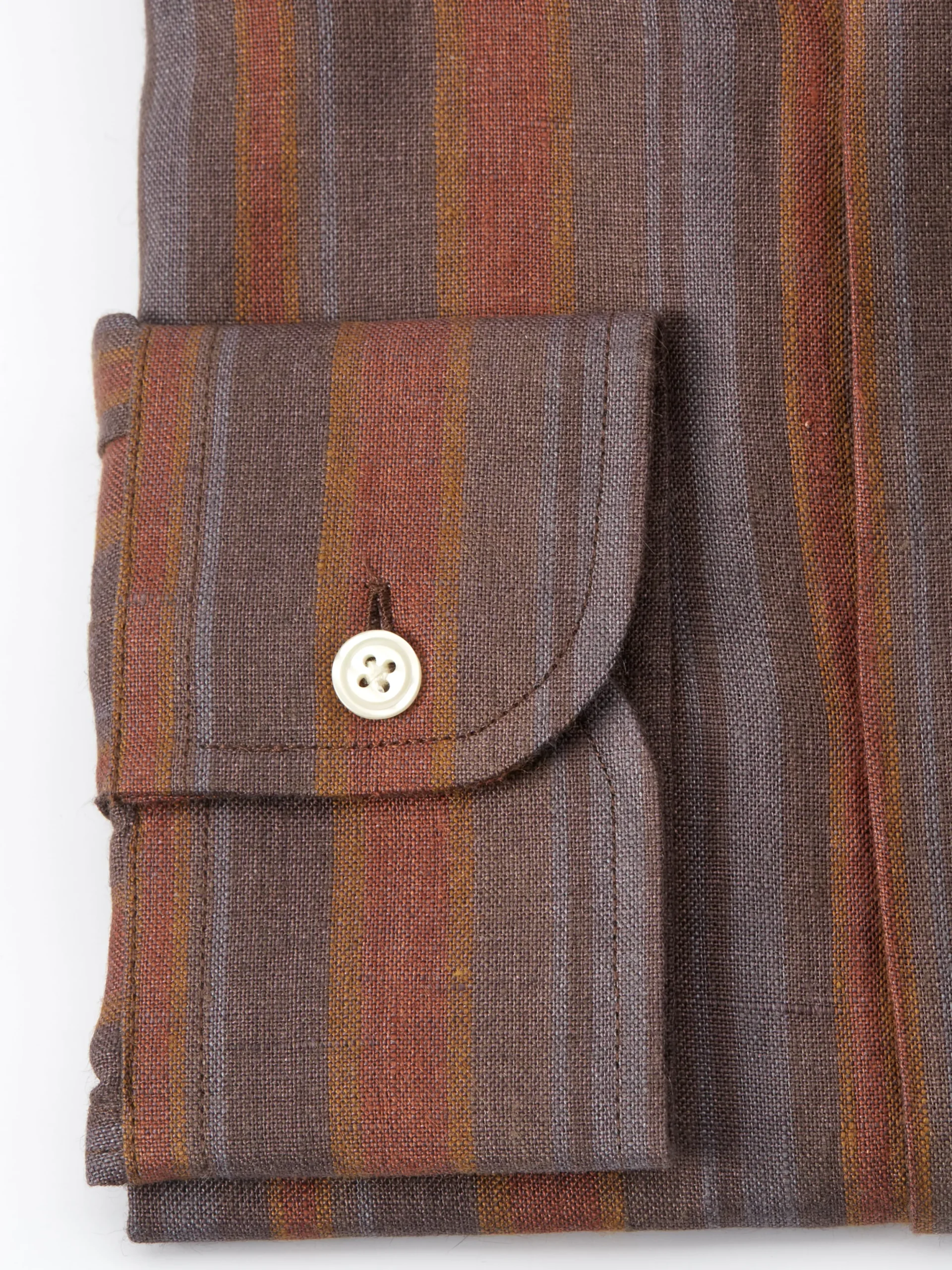 Favourbrook Rust Multi Perran Linen Ivy Shirt- Shirts