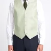 Favourbrook Sage Green Randwick Single Breasted 6 Button Piped Waistcoat- Waistcoats | Single Breasted Waistcoats