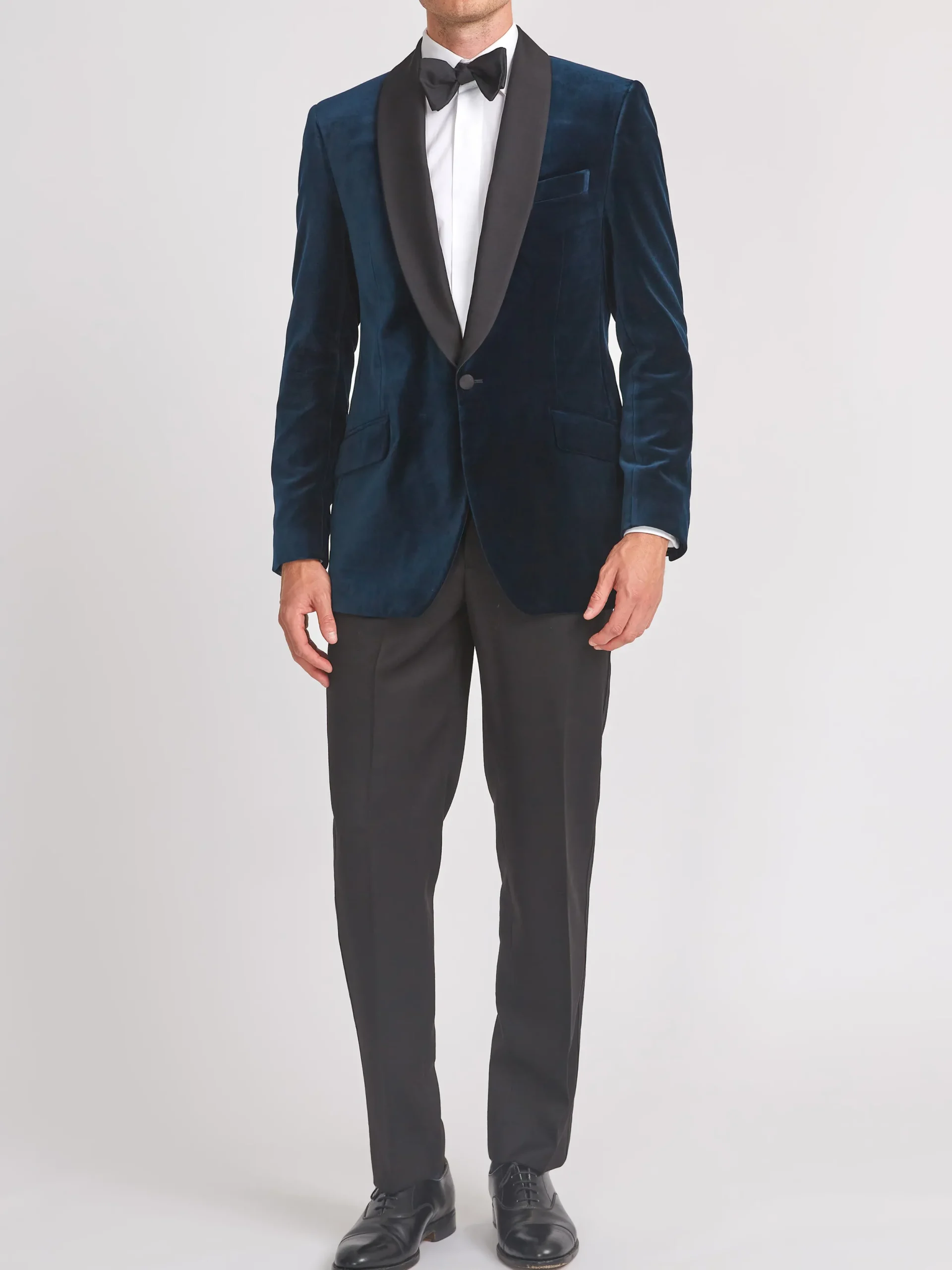 Favourbrook Sapphire Blue Velvet Shawl Lapel Dinner Jacket- Occasionwear | Velvet Jackets