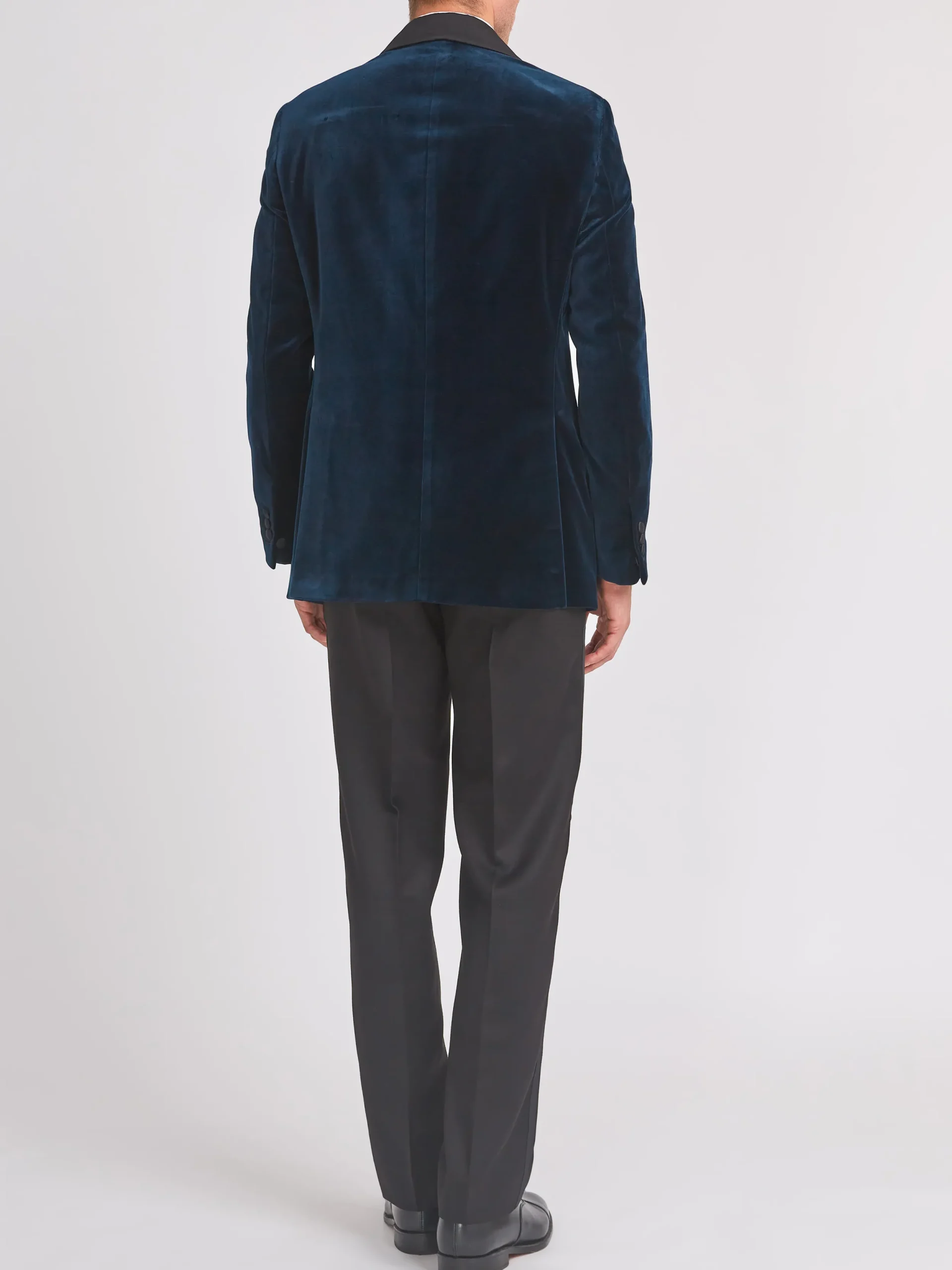 Favourbrook Sapphire Blue Velvet Shawl Lapel Dinner Jacket- Occasionwear | Velvet Jackets