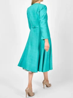 Favourbrook Savoy Coat Jade Katmandu Silk Tasar-Women Raceday | Mother Of The Bride