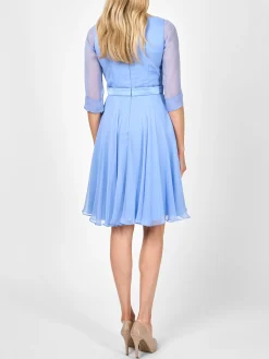 Favourbrook Serena Circle Dress Classic Cornflower Blue Silk Georgette-Women Mother Of The Bride | Dresses