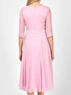 Favourbrook Serena Circle Dress Longer Rose Quartz Silk Georgette-Women Mother Of The Bride | Dresses