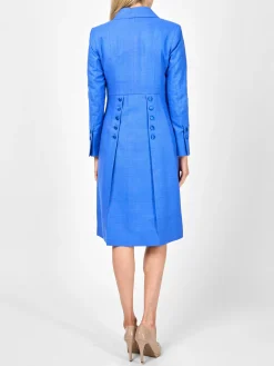 Favourbrook Shawl Collar Eton Coat Cobalt Katmandu Silk Tasar-Women Jackets & Coats