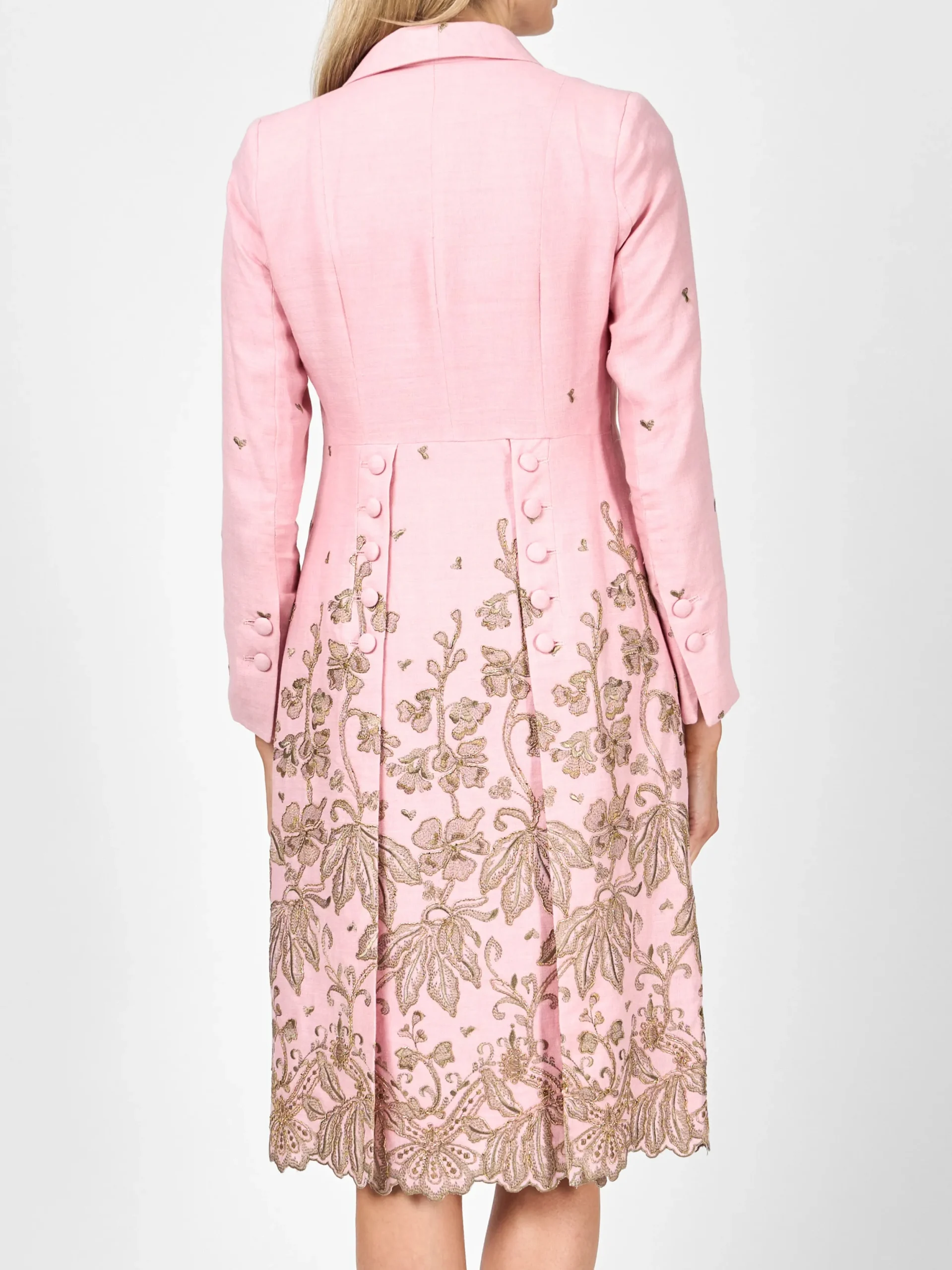 Favourbrook Shawl Collar Eton Coat Pale Pink Althorp Crease Resist Linen-Women Mother Of The Bride | Jackets & Coats