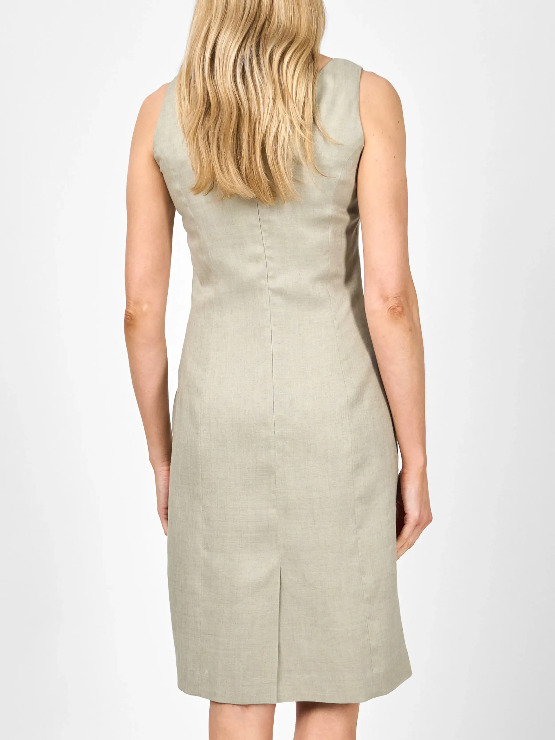 Favourbrook Shift Dress Stone Plain Linen-Women Dresses