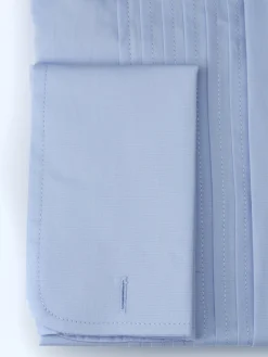 Favourbrook Sky Blue Poplin Pintuck Dress Shirt- Shirts