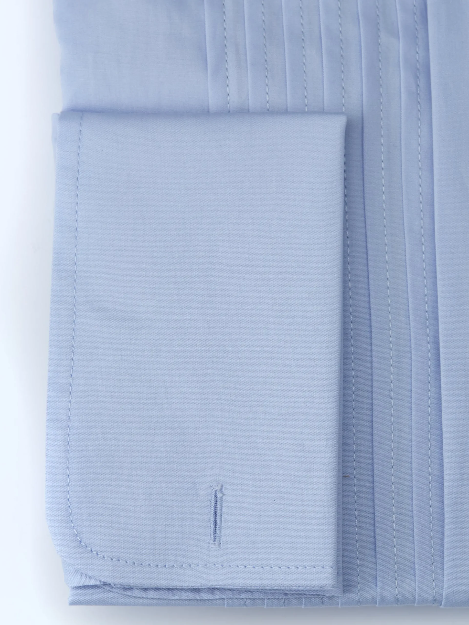 Favourbrook Sky Blue Poplin Pintuck Dress Shirt- Shirts
