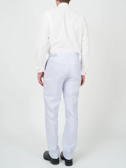 Favourbrook Sky Blue Randwick Linen Dress Trouser- Wedding Attire | Trousers
