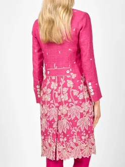 Favourbrook Soho Coat Peony Althorp Crease Resist Linen-Women Raceday | Jackets & Coats