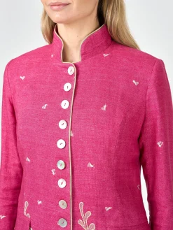Favourbrook Soho Coat Peony Althorp Crease Resist Linen-Women Raceday | Jackets & Coats
