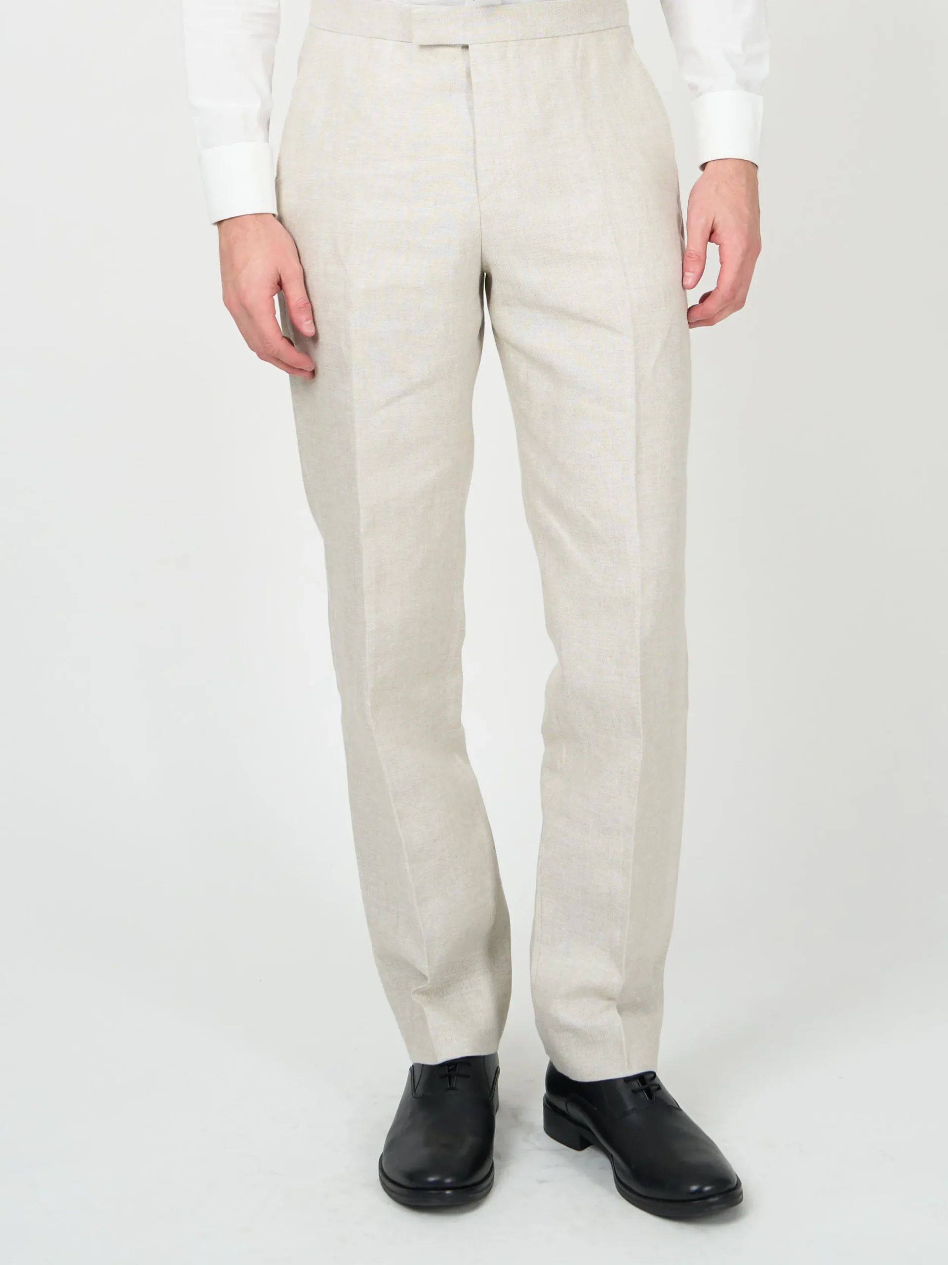 Favourbrook Stone Evering Linen Dress Trouser- Wedding Attire | Trousers