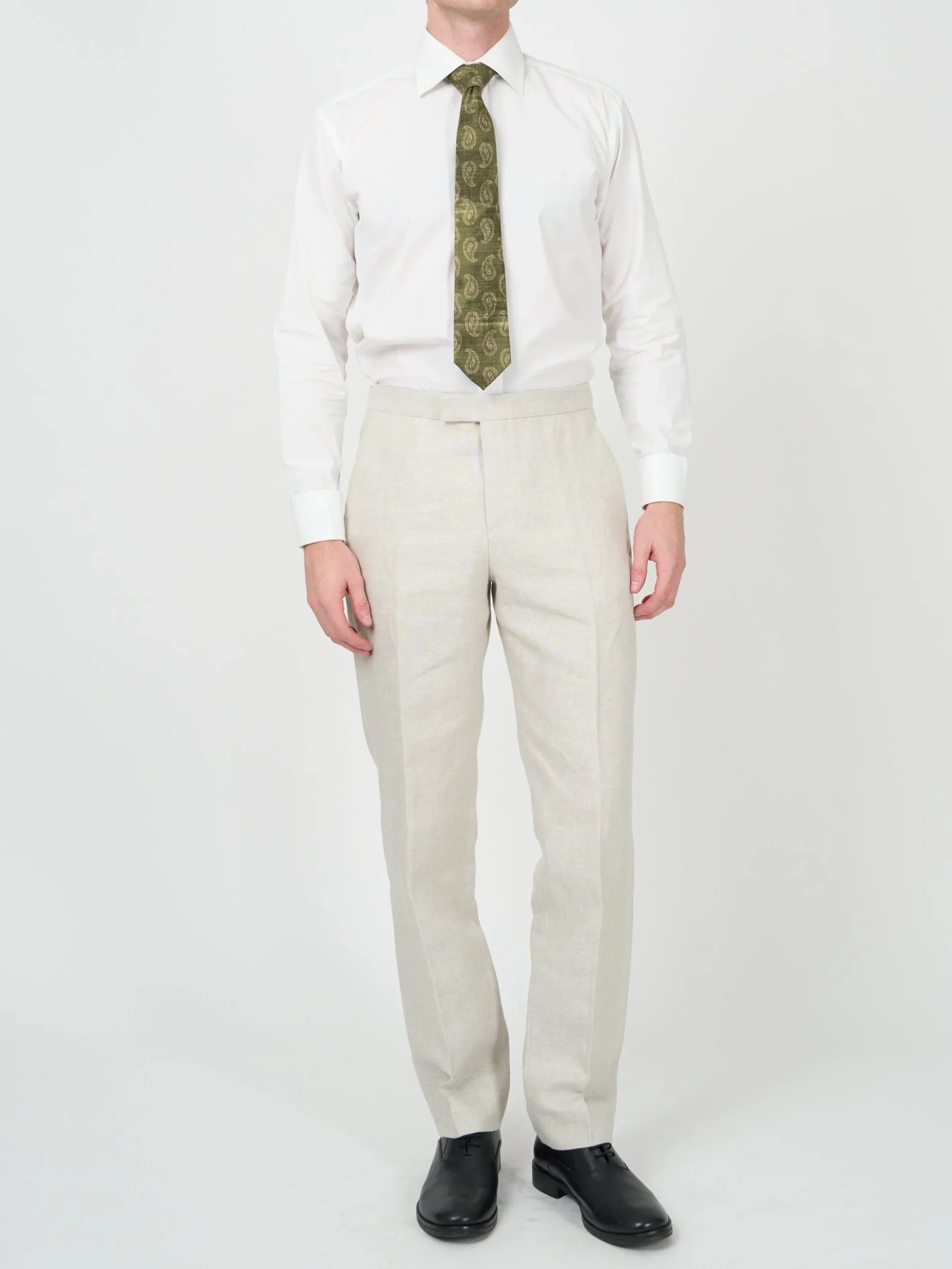 Favourbrook Stone Evering Linen Dress Trouser- Wedding Attire | Trousers
