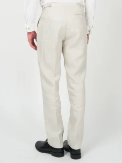 Favourbrook Stone Evering Linen Dress Trouser- Wedding Attire | Trousers