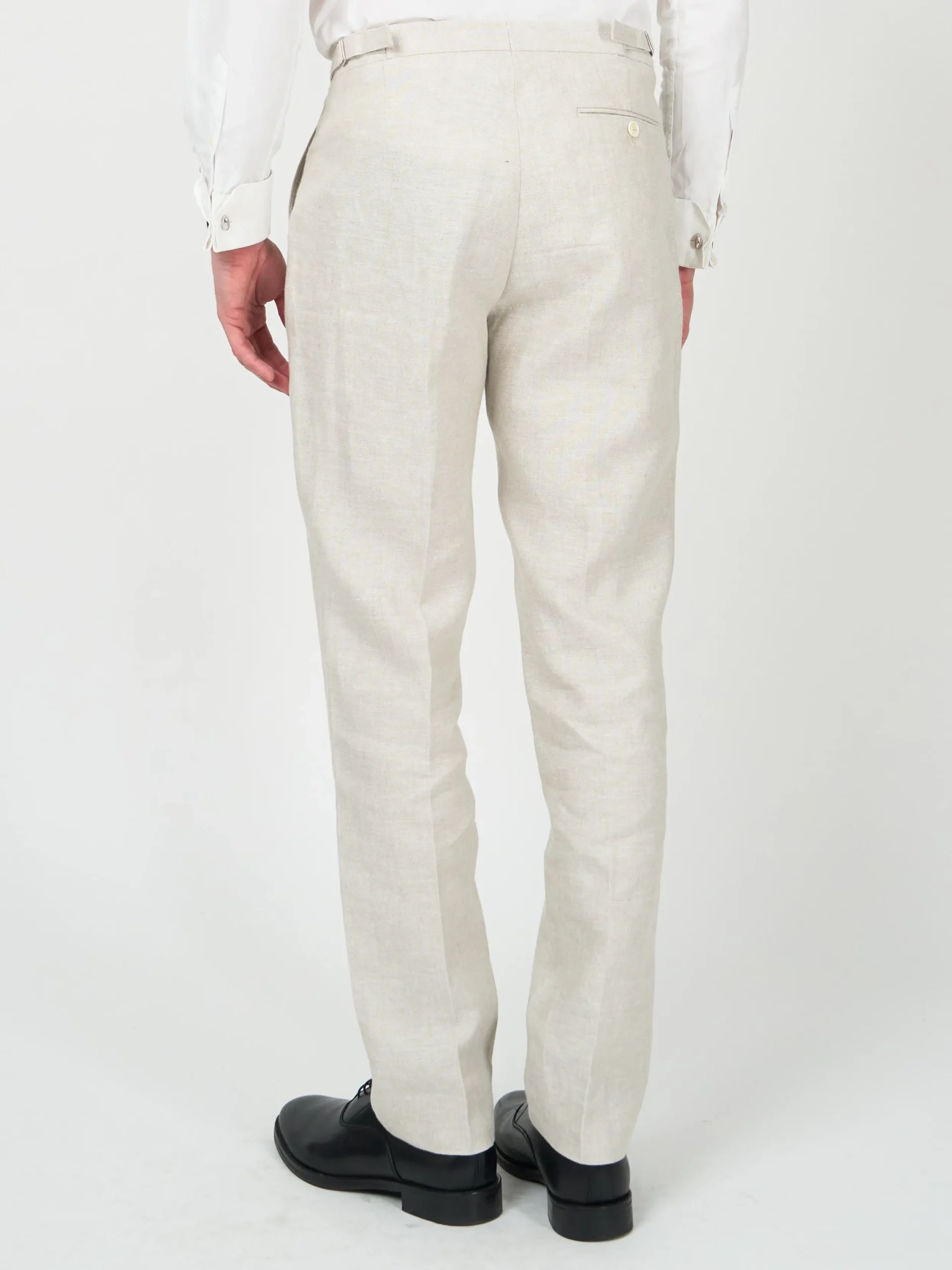 Favourbrook Stone Evering Linen Dress Trouser- Wedding Attire | Trousers
