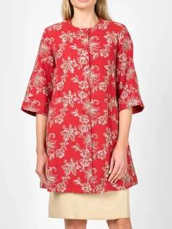 Favourbrook Swing Jacket Brick Red Lichfield Linen-Women Short Jackets | Jackets & Coats