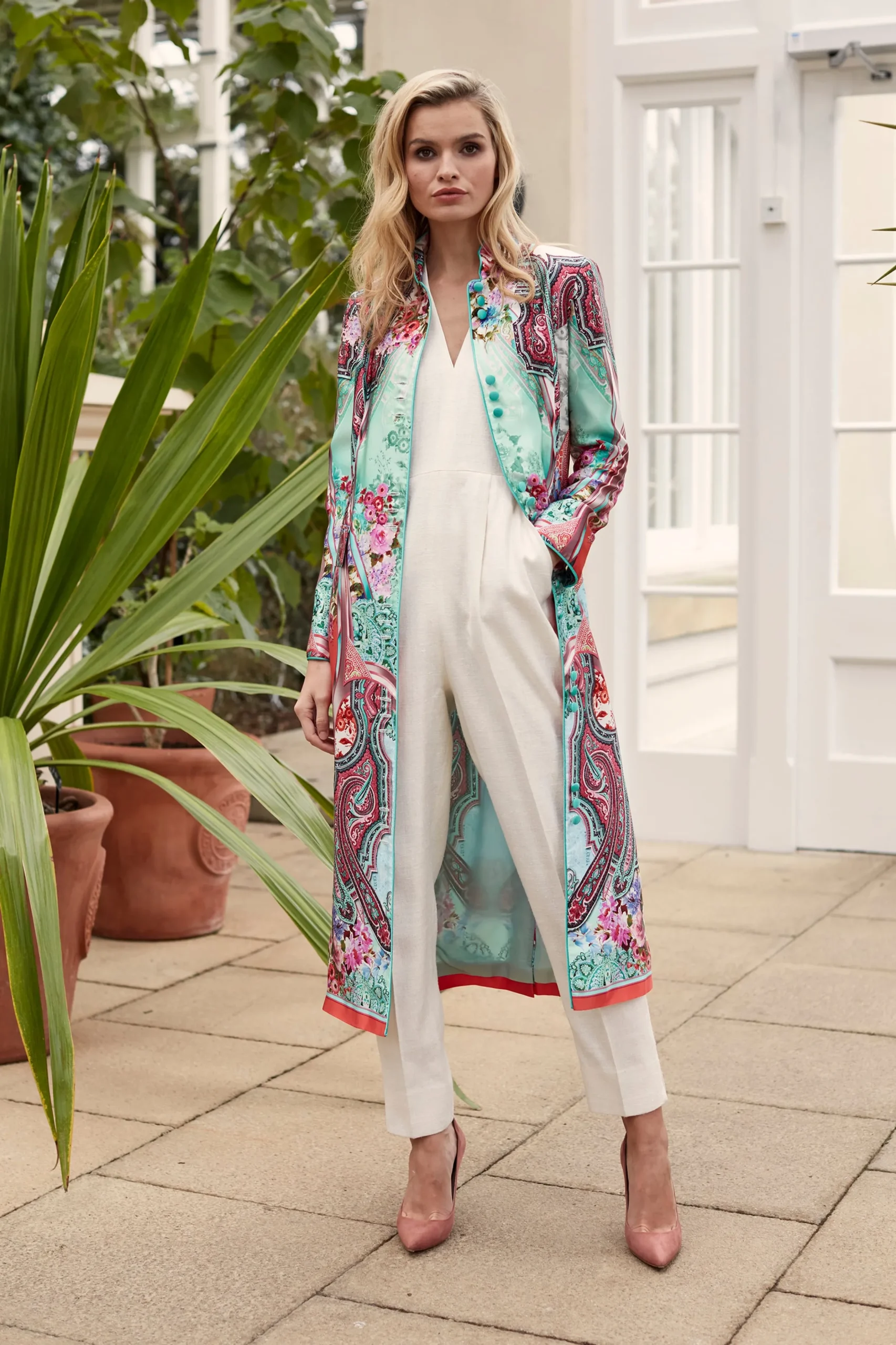 Favourbrook Tailored Jumpsuit Ivory Silk Tasar-Women Raceday | Trousers & Jumpsuits