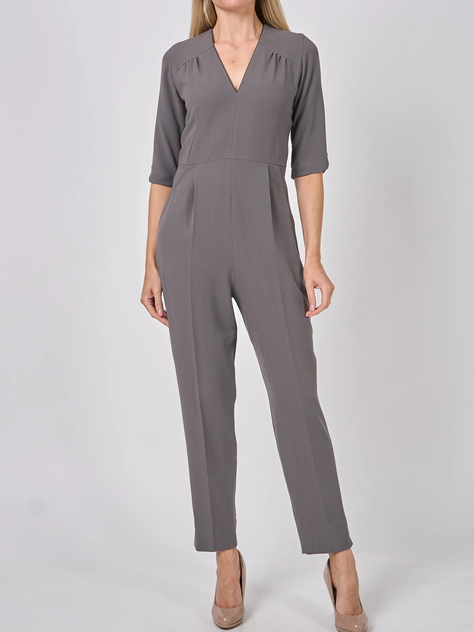 Favourbrook Tailored Jumpsuit Mink Plain Crepe-Women Trousers & Jumpsuits | Trousers