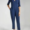 Favourbrook Tailored Jumpsuit Navy Heavy Crepe-Women Eveningwear | Eveningwear