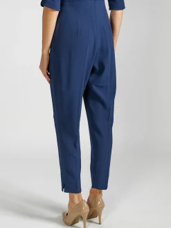 Favourbrook Tailored Jumpsuit Navy Heavy Crepe-Women Eveningwear | Eveningwear