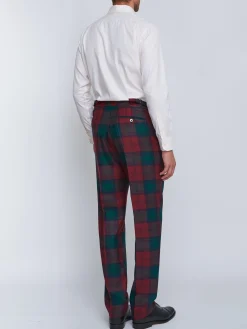 Favourbrook Tartan Lindsey High Waisted Flat Front Trousers- Trousers