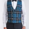 Favourbrook Tartan Ramsey Double Breasted Waistcoat with Lapel- Waistcoats | Double Breasted Waistcoats