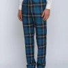 Favourbrook Tartan Ramsey High Waisted Flat Front Trousers- Trousers
