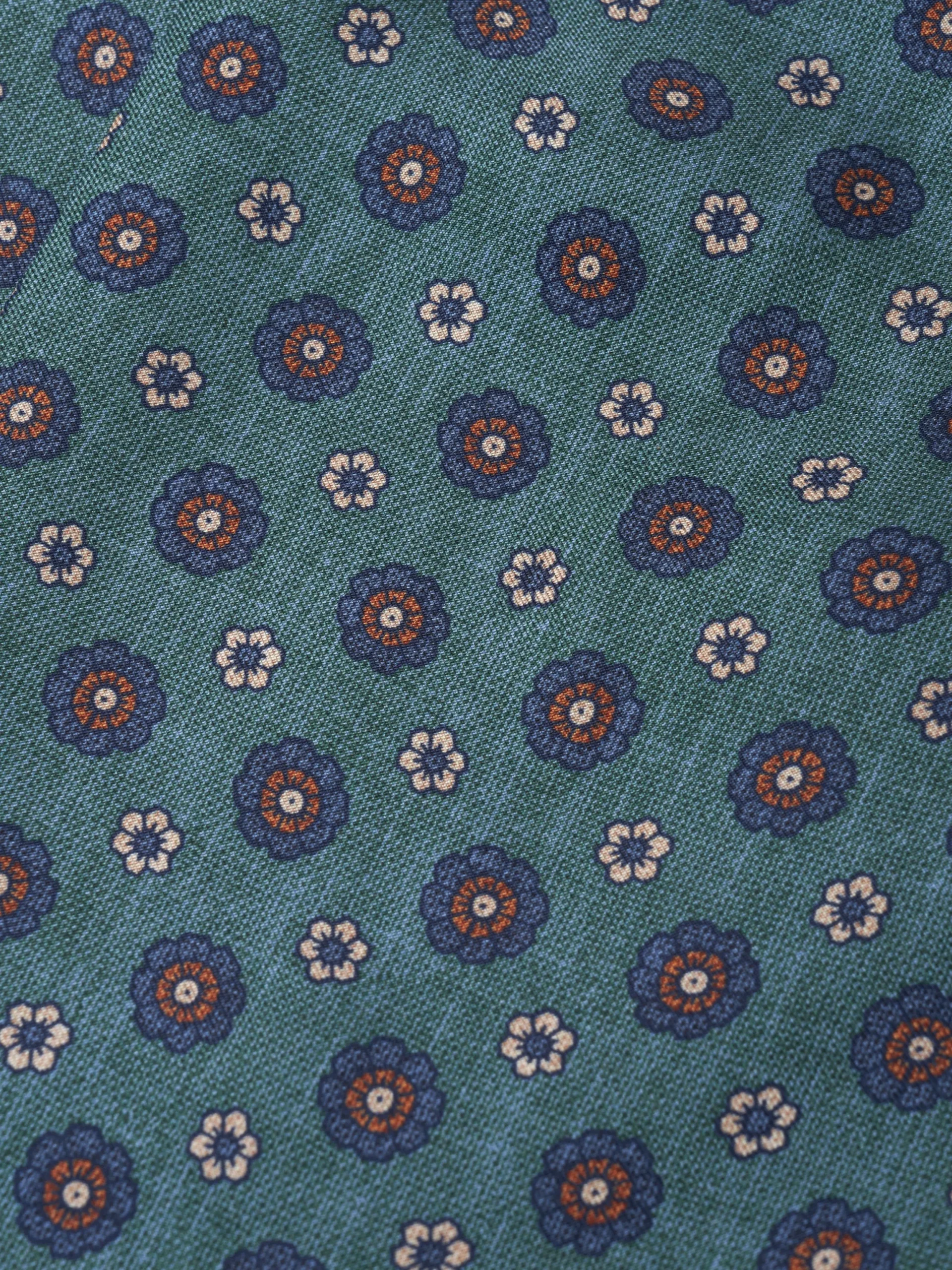 Favourbrook Teal Chartwell Silk Cravat- Scarves & Cravats