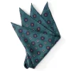 Favourbrook Teal Chartwell Silk Pocket Square- Pocket Squares