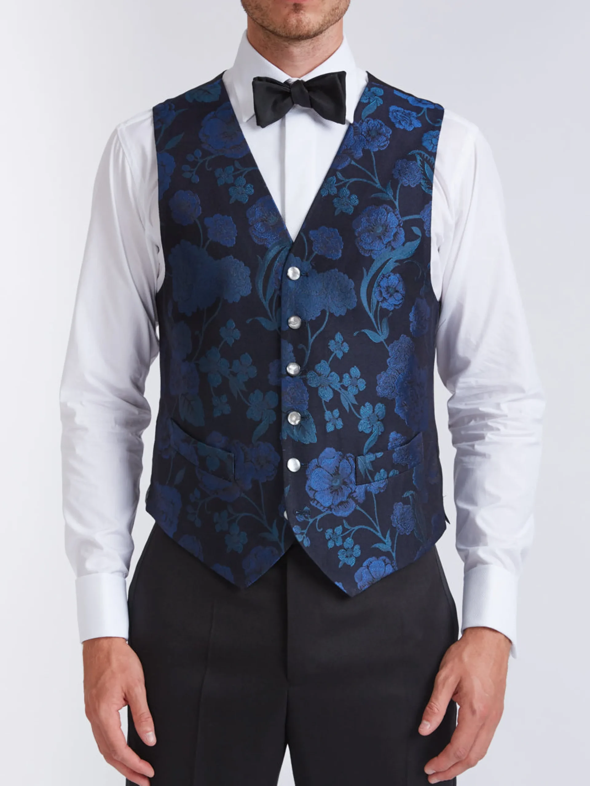 Favourbrook Teal Winnington Single Breasted 6 Button Waistcoat- Single Breasted Waistcoats | Waistcoats