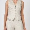 Favourbrook Waistcoat Single-Breasted Oyster Mini Sequins-Women Eveningwear | Eveningwear