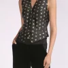 Favourbrook Waistcoat Single-Breasted Black Gold Bees Silk Jacquard-Women Eveningwear | Eveningwear