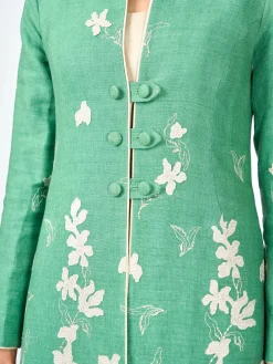 Favourbrook Westminster Coat Spring Green Kirby Crease Resist Linen-Women Mother Of The Bride | Jackets & Coats