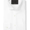 Favourbrook White Bridford Linen Cutaway Collar Shirt- Wedding Attire | Shirts