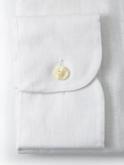 Favourbrook White Colne Linen Helford Shirt- Shirts