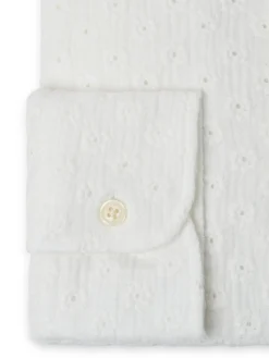 Favourbrook White Garson Cotton Cutaway Collar Shirt- Shirts