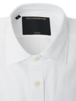 Favourbrook White Hattison Organic Cotton Helford Shirt- Wedding Attire | Shirts