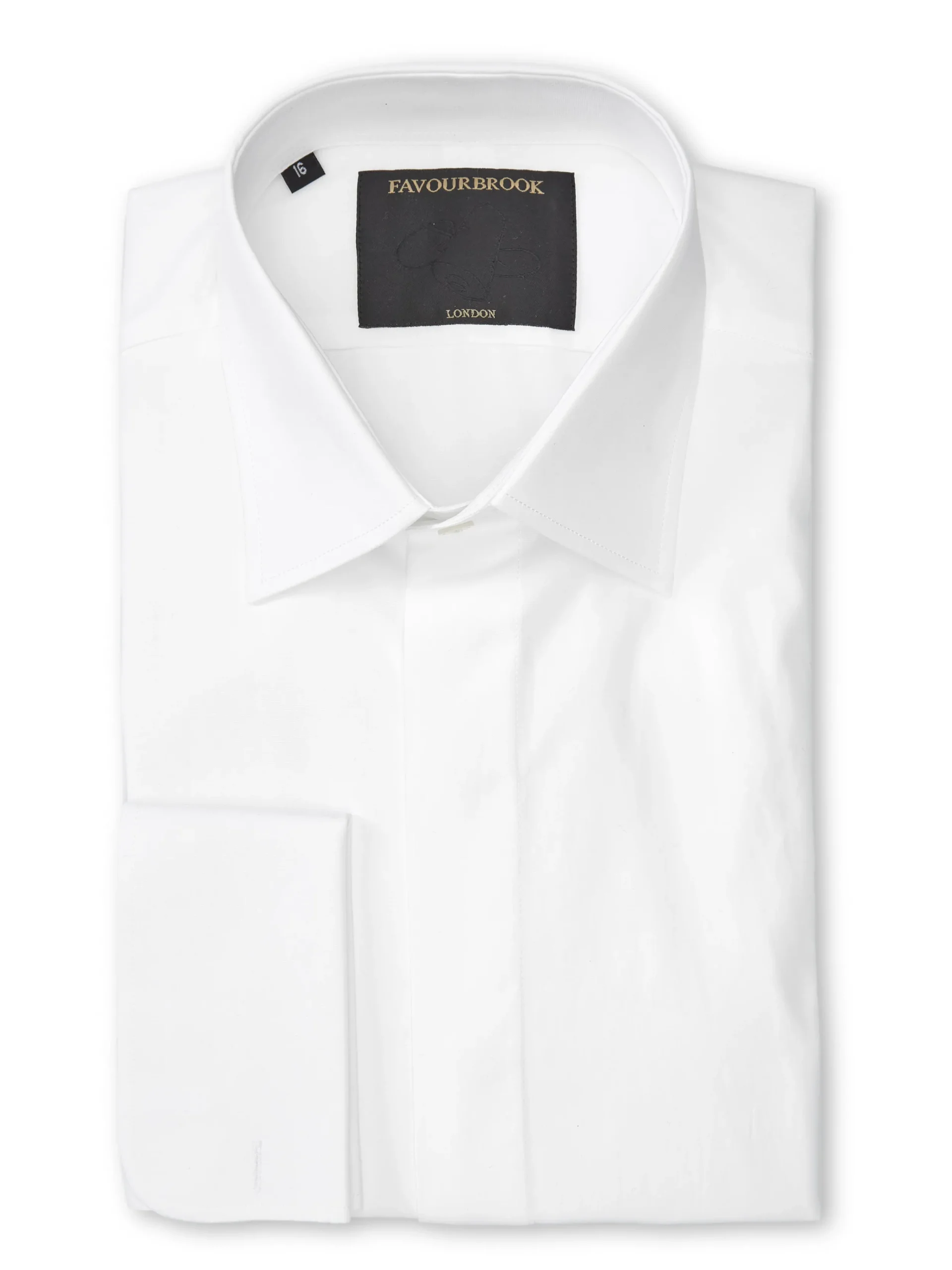 Favourbrook White Poplin Cotton Gatsby Shirt- Groomswear | Wedding Attire