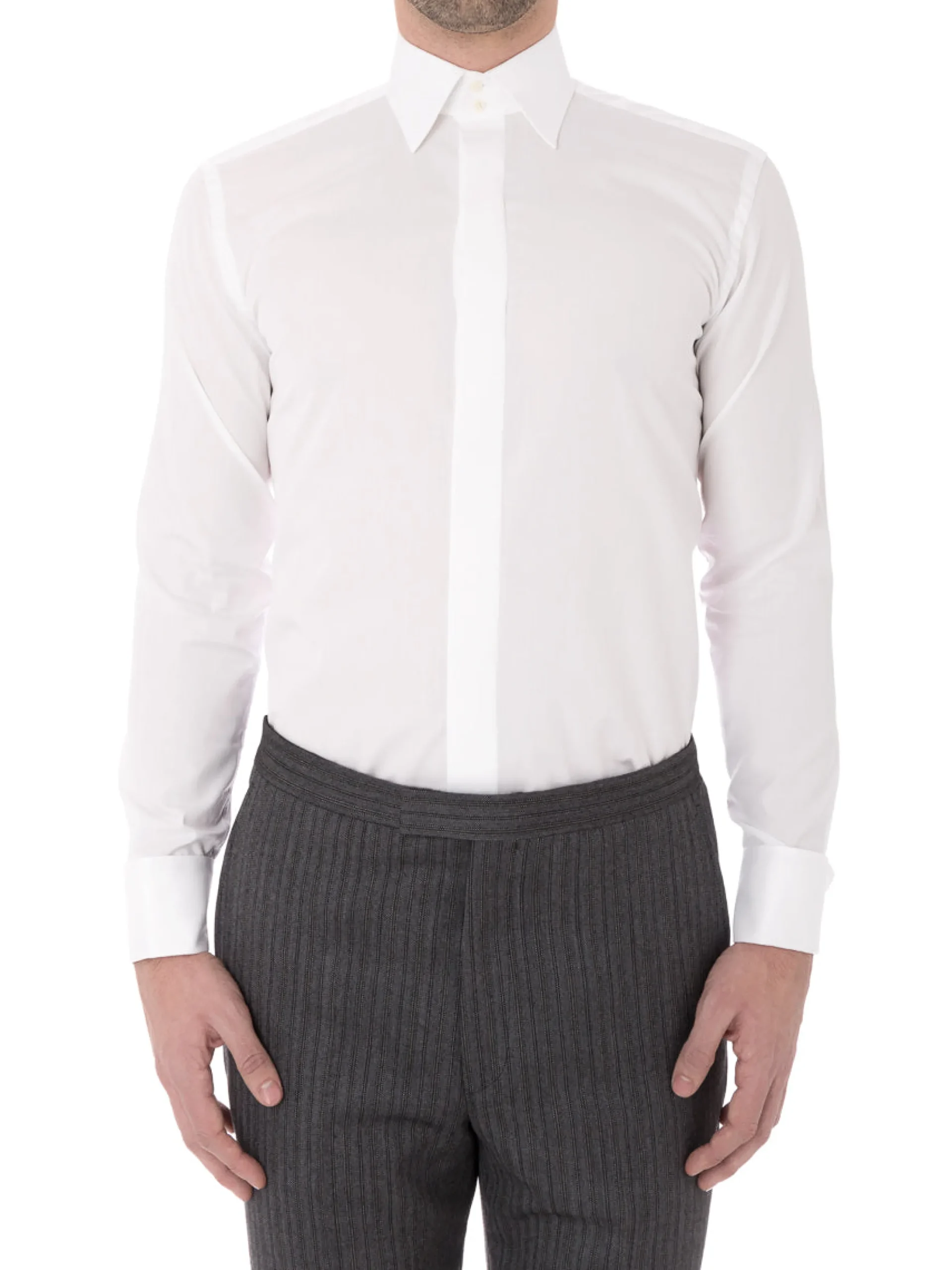 Favourbrook White Poplin Cotton Gatsby Shirt- Groomswear | Wedding Attire
