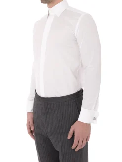 Favourbrook White Poplin Cotton Gatsby Shirt- Groomswear | Wedding Attire
