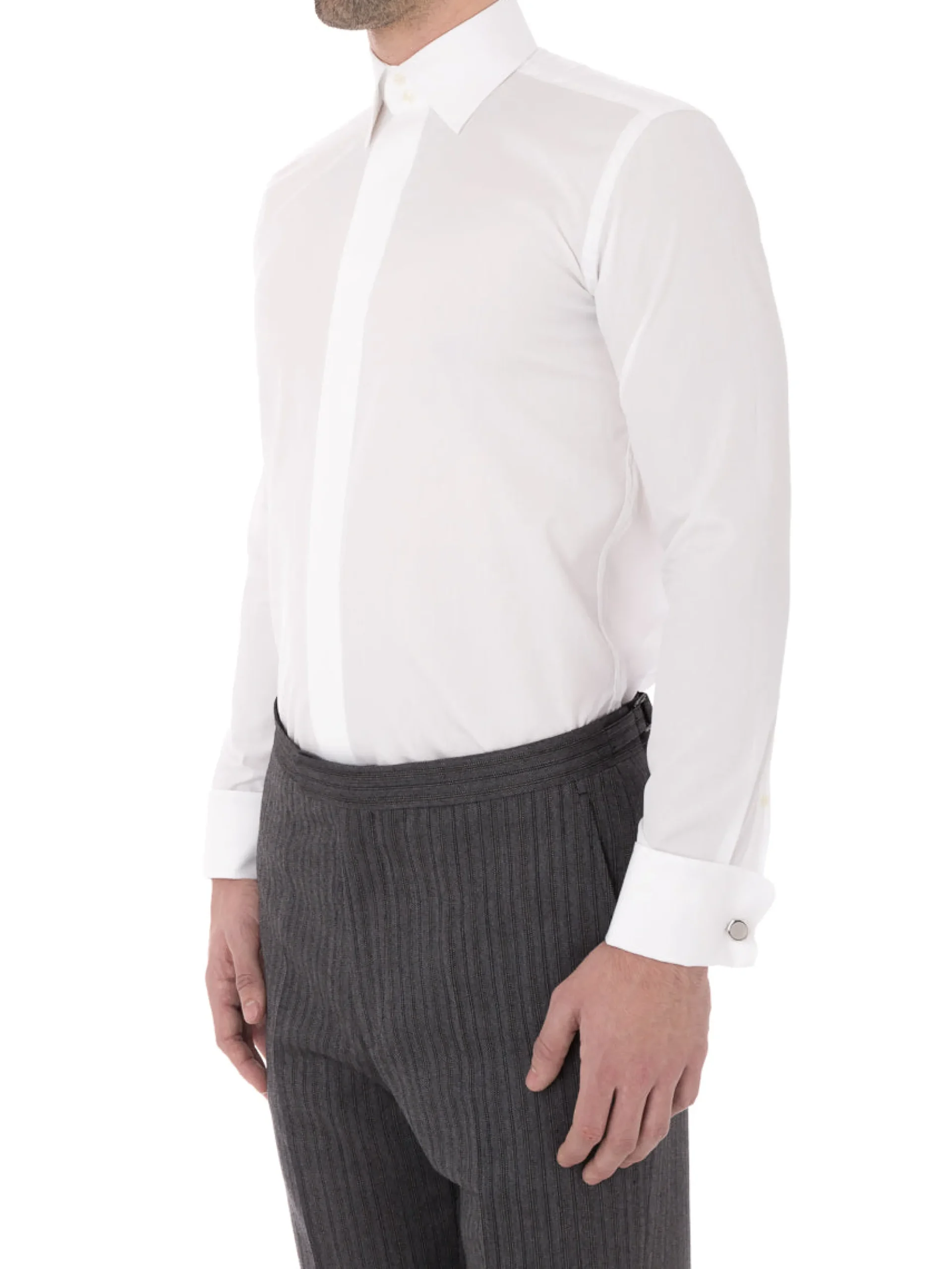 Favourbrook White Poplin Cotton Gatsby Shirt- Groomswear | Wedding Attire
