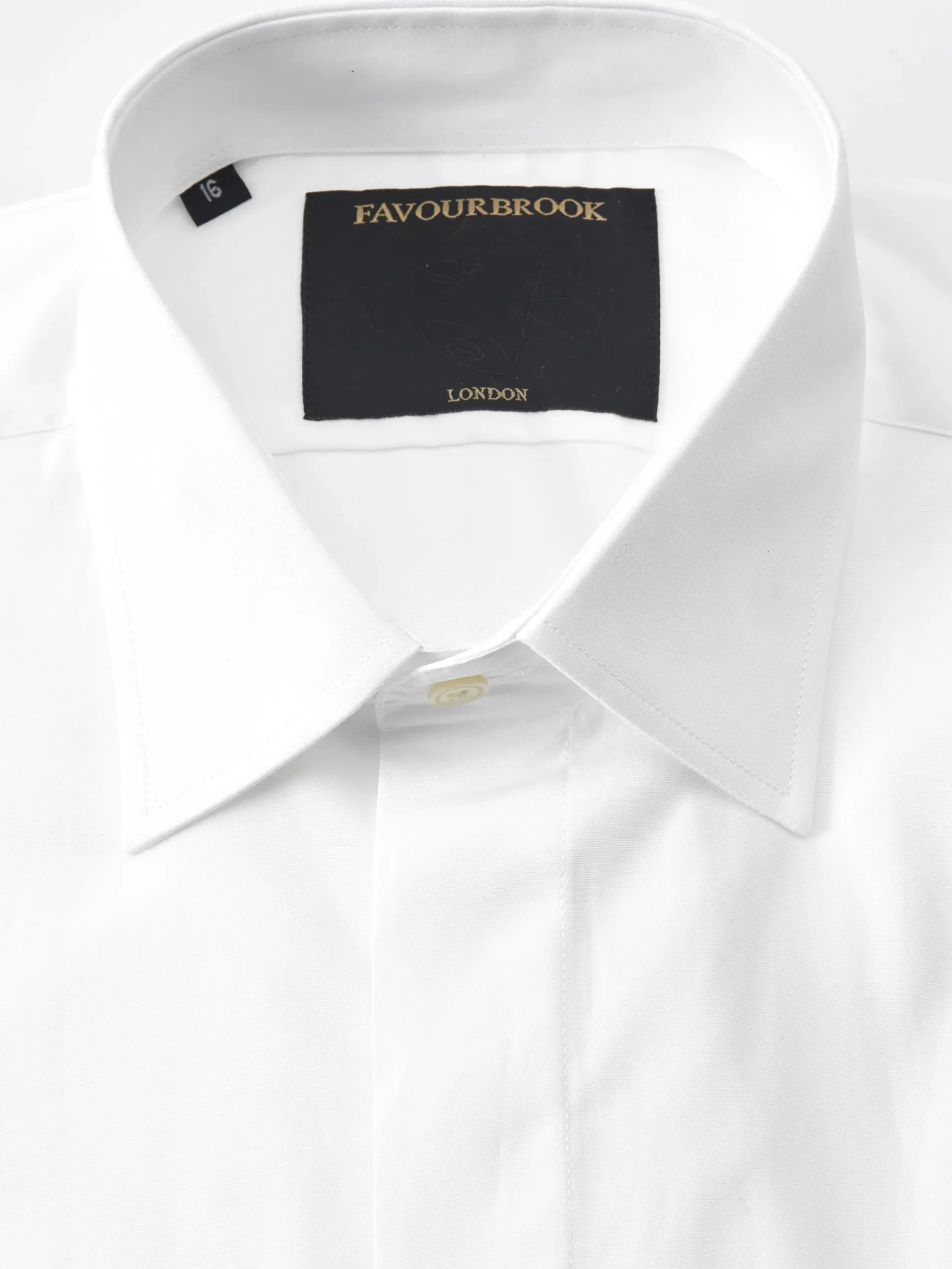 Favourbrook White Poplin Cotton Gatsby Shirt- Groomswear | Wedding Attire