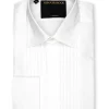 Favourbrook White Poplin Pleated Pintuck Dress Shirt- Wedding Attire | Shirts