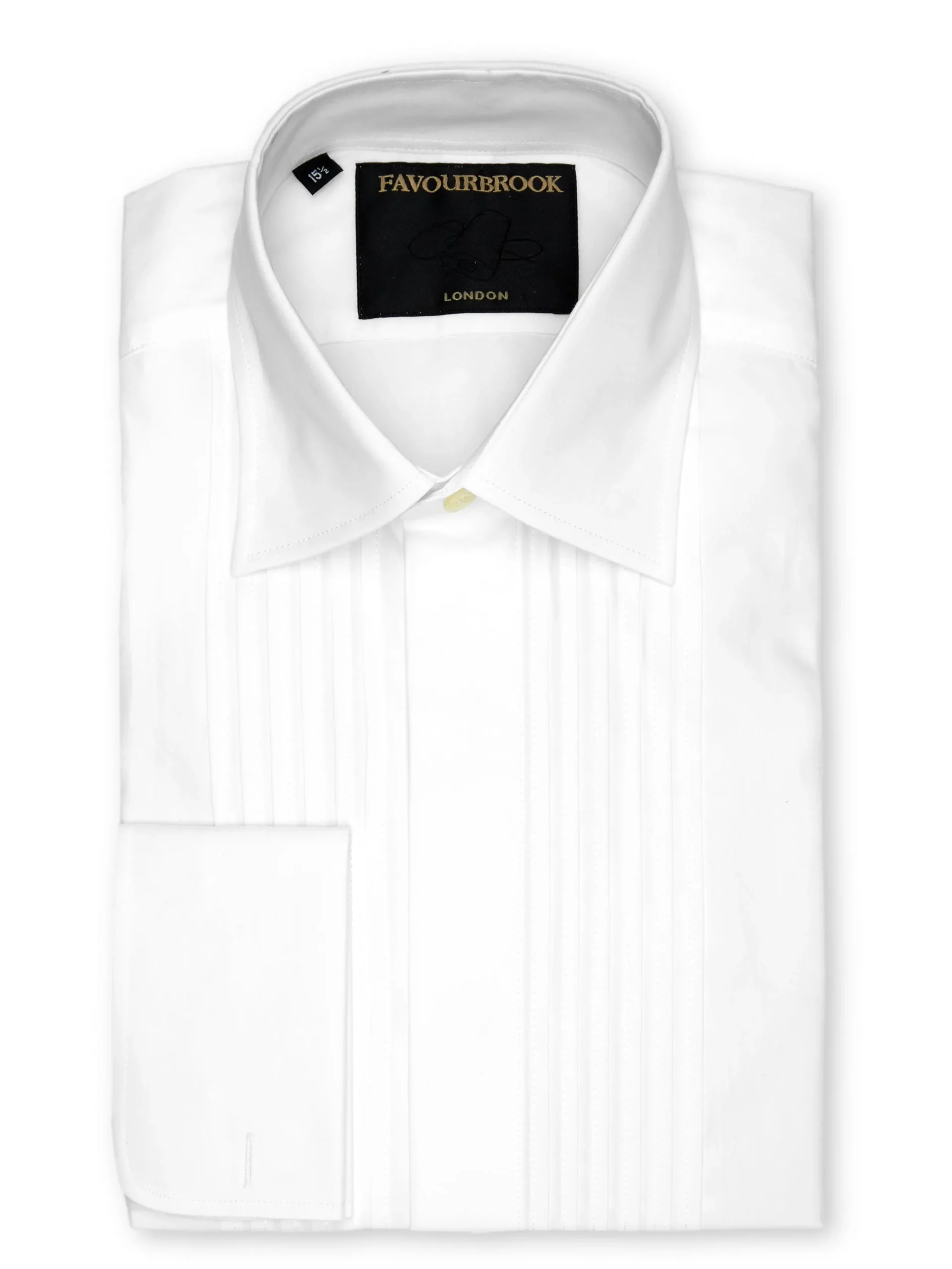 Favourbrook White Poplin Pleated Pintuck Dress Shirt- Wedding Attire | Shirts