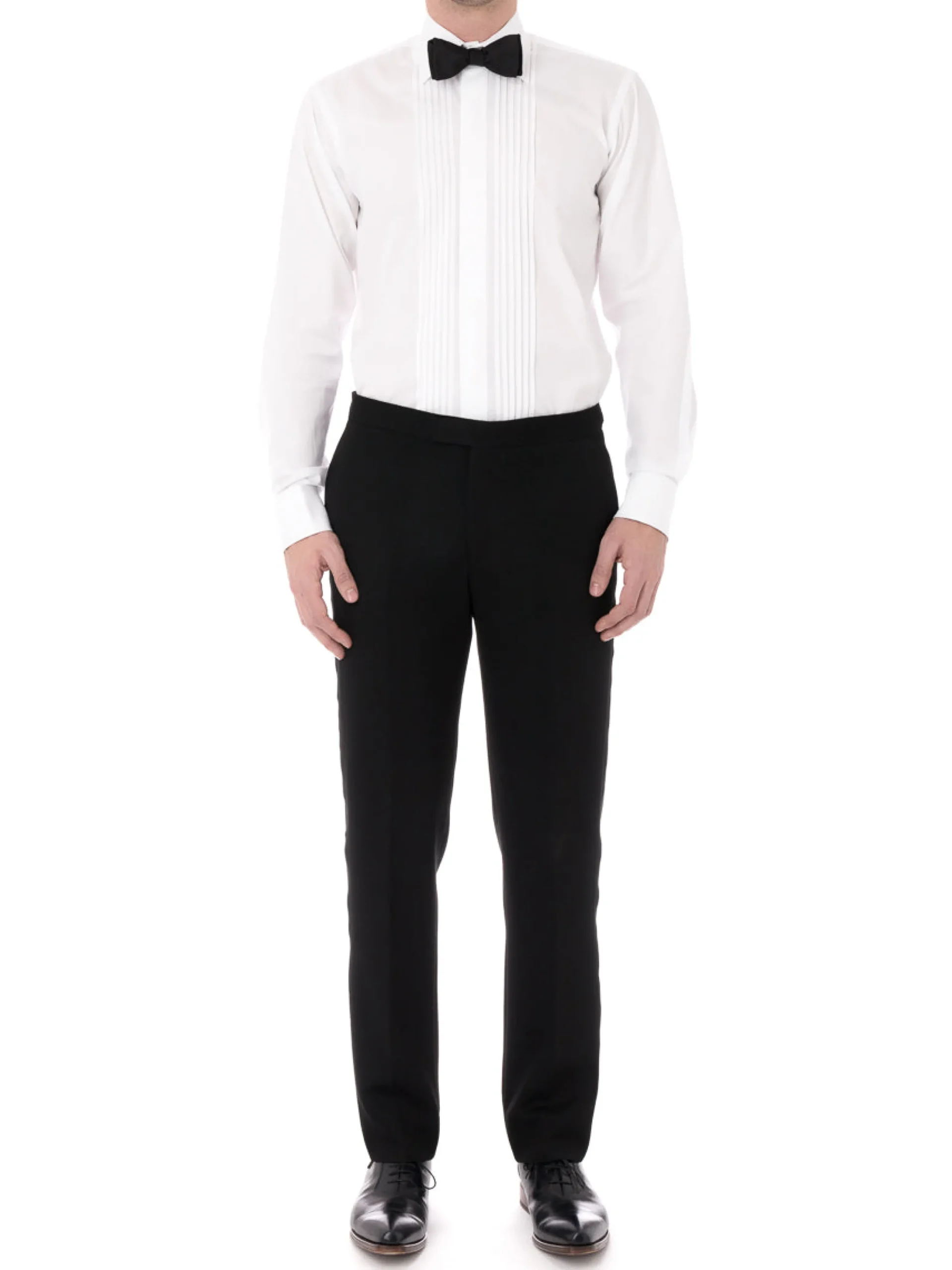 Favourbrook White Poplin Pleated Pintuck Dress Shirt- Wedding Attire | Shirts