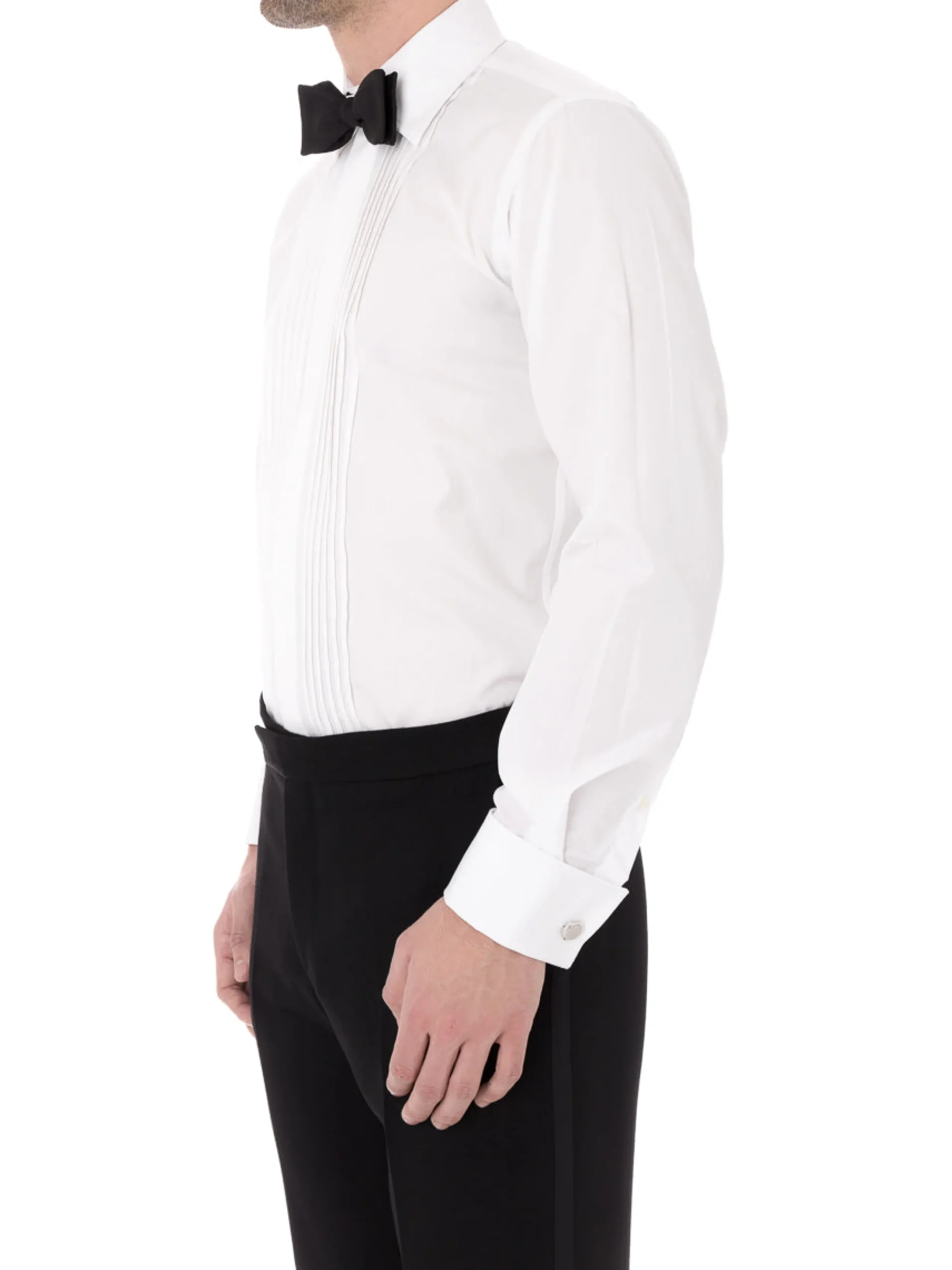 Favourbrook White Poplin Pleated Pintuck Dress Shirt- Wedding Attire | Shirts