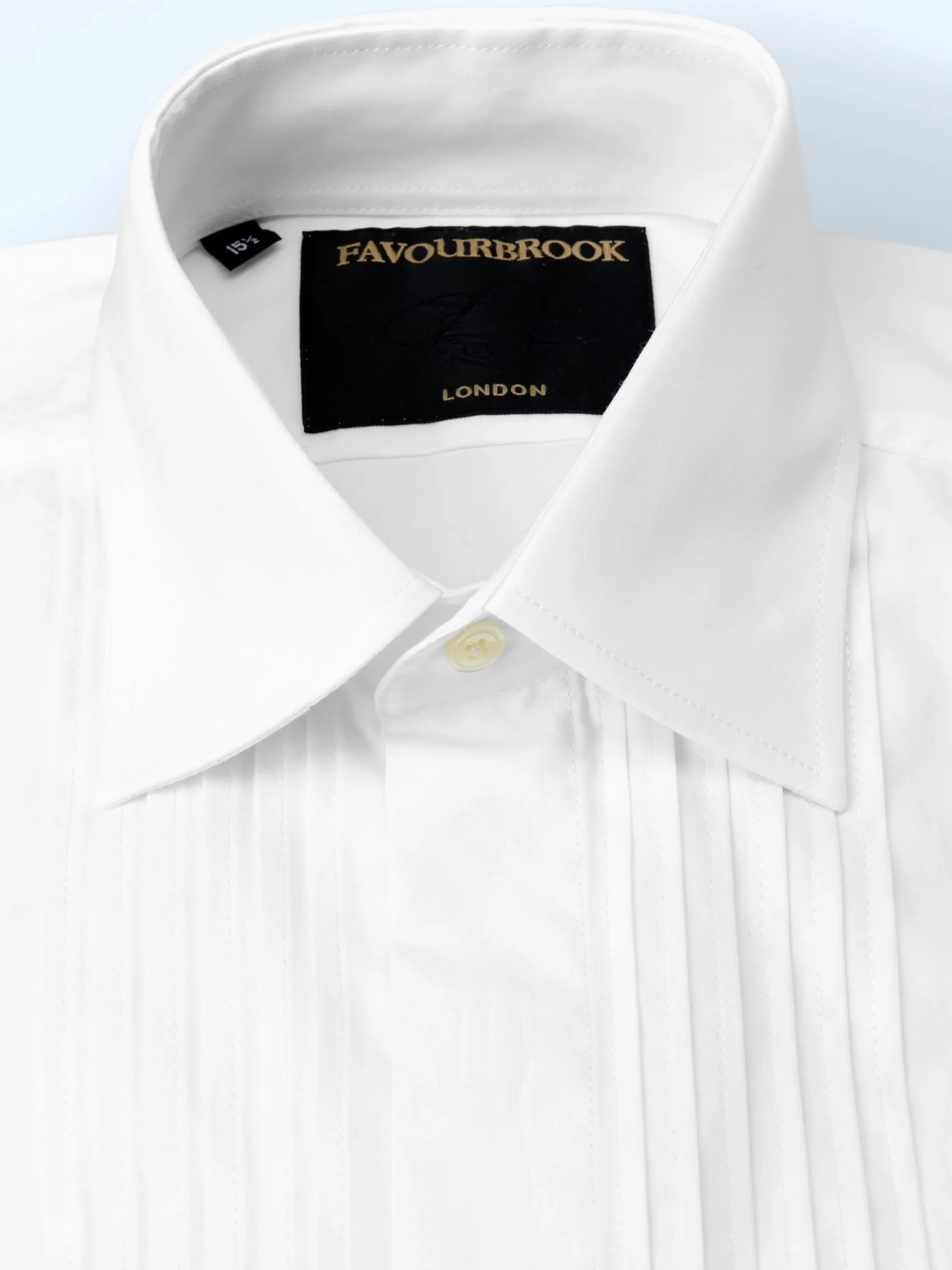 Favourbrook White Poplin Pleated Pintuck Dress Shirt- Wedding Attire | Shirts